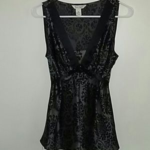 White House Black Market Silk Beaded Shirt